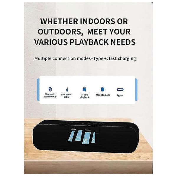 Smart Clock Bluetooth-højttaler, LED HD-spejl, FM-radiofunktion, multifunktionel afspilning Bluetooth-lyd