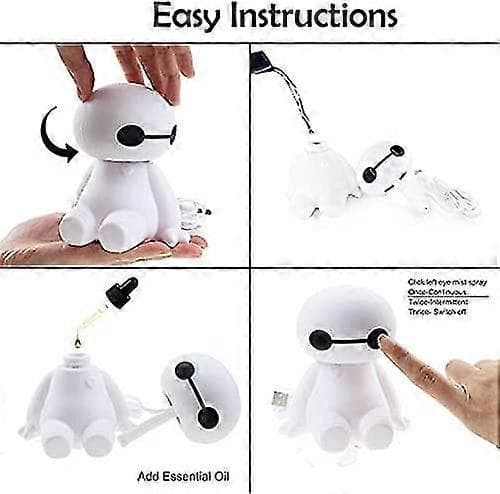 Luftfuktare USB Luftfuktare Dimma Söt Ultraljuds Bil Diffuser USB Mini Skrivbordsluftfuktare