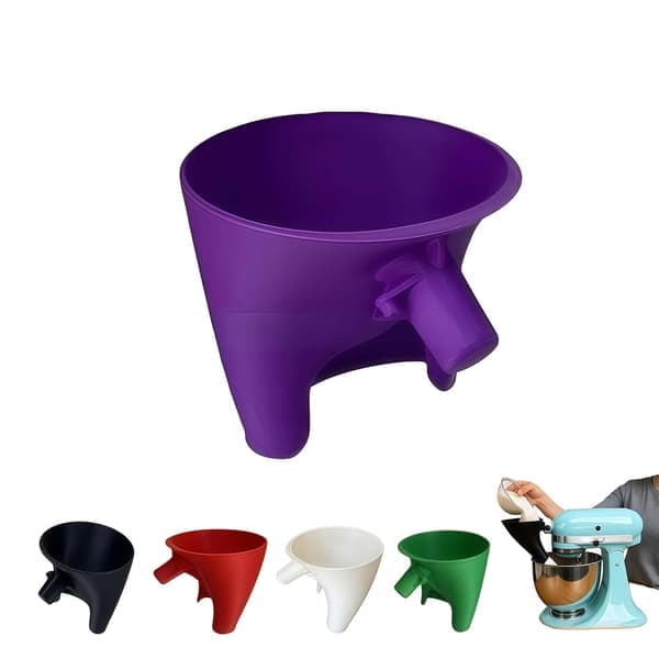 Mel-trakt for mikser 5Qt Anti-sprut tilbehør Vippehode 4.5/5 Quart Lilla [Ho]