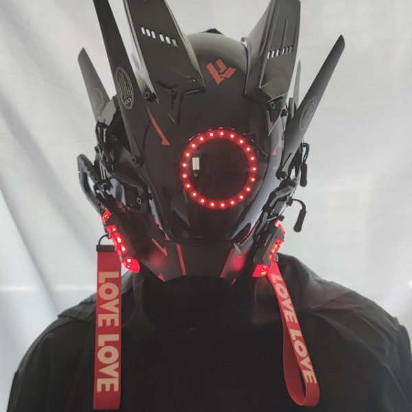 Cyberpunk Mask - Cyber Mask - Samuraihjälm - Taktisk Hjälm Cosplay - Motorcykelmask
