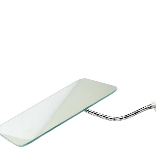 Sminkspegel med justerbar flexibel svanhals 360-rotation, hopfällbar bärbar sminkspegel för skrivbord, med stativ Duschrakning Kosmetisk spegel Fyrkantig (8 tum)