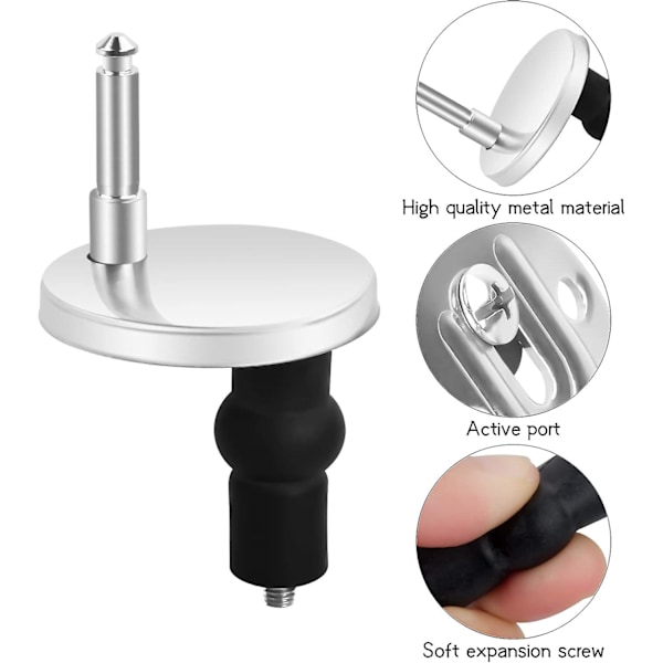 2-pack Universal Toalettsits Fästgångjärn Toalettsitslock Toalettlock Fästen Toalettsits Ersättningsfäste