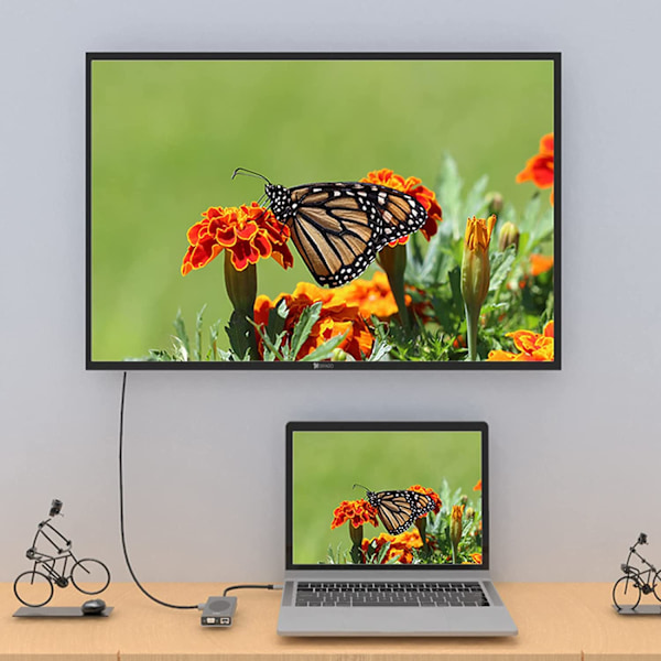 15-i-1 USB C Hub Adapter USB-C Dockningsstation med 4K HDMI VGA RJ45 Trådlös Laddare 100W PD SD TF för Macbook Pro Huawei Mate
