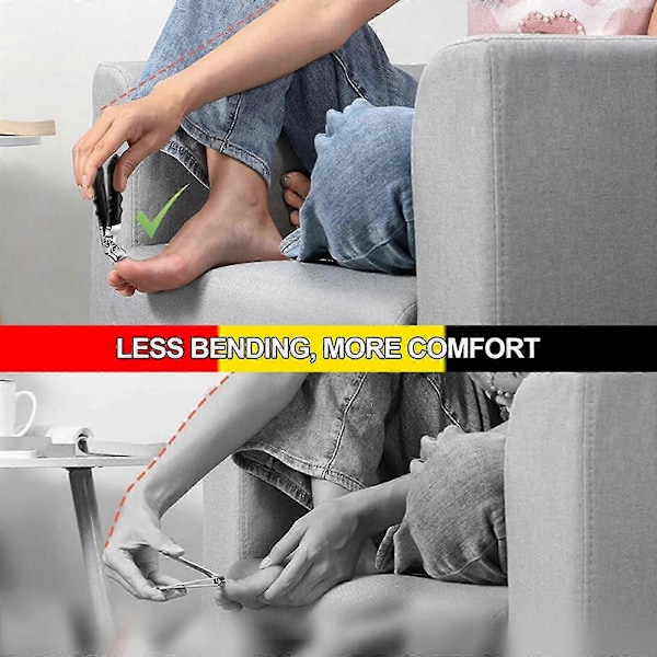 Ergonomisk Vinklad Huvud Tånagelklippare för Seniorer