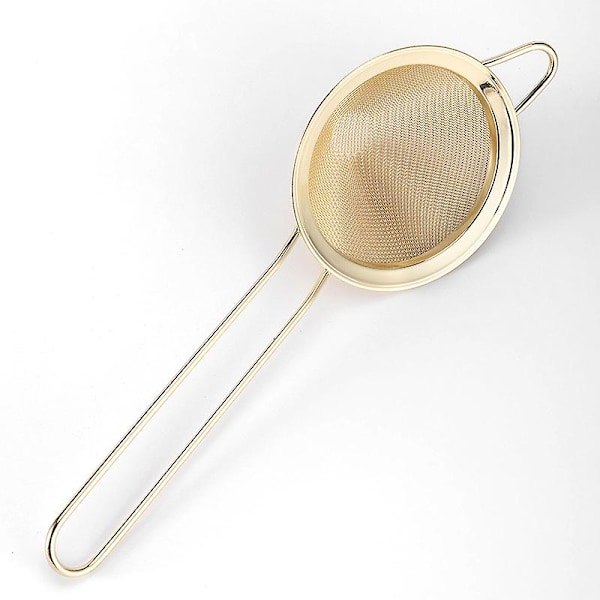 Cocktail Sil-Rostfritt Stål-Konisk Te-Sil-Praktiskt Låsverktyg 8,5cm (1 Styck, Guld)