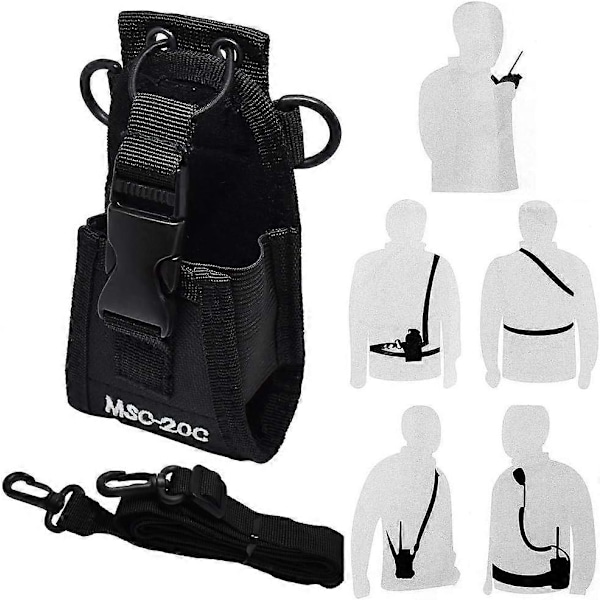2 ST Universal Nylon Radiofodral Multifunktionell Walkie Talkie Väska Taktisk Radioficka 13.5*8*4.5cm