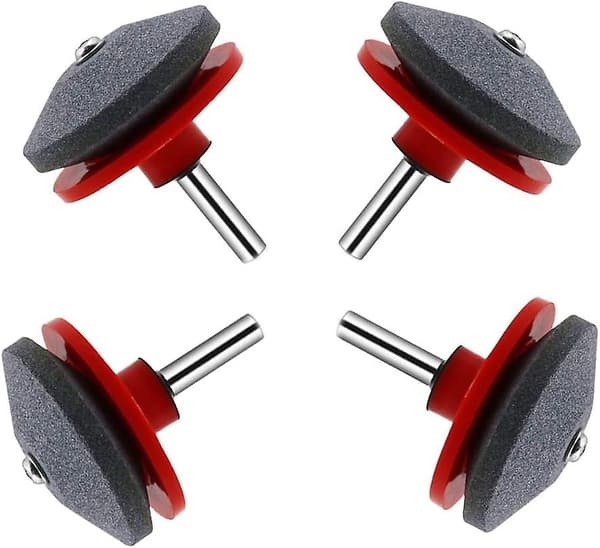 4-pack slipare med 1 bladbalanserare universal för gräsklipparblad