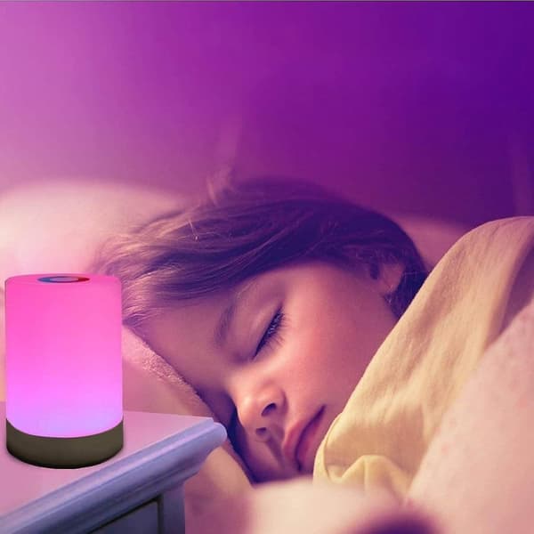 LED Touch Kontroll Uppladdningsbar Smart Sängbordslampa