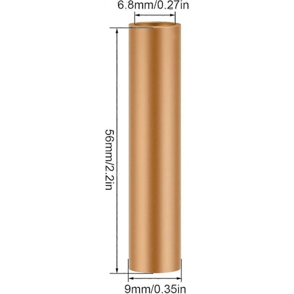 Kopparrör, 5 Stycken Ren Koppar Rundrör Ihåligt Kopparrör, Kopparanslutningsrör 56 9mm, Innerdiameter 6.5mm, Bra Konduktivitet, Lämplig för