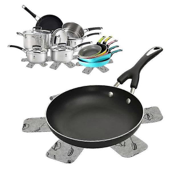 9-delars Set Pannskydd 3 Olika Storlekar Stapelbara Pannskydd