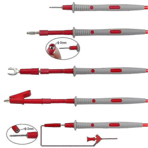 Elektrisk Multimeter Testset med Krokodilklämmor Testkrok Testprober Professionell Kit Mimenor