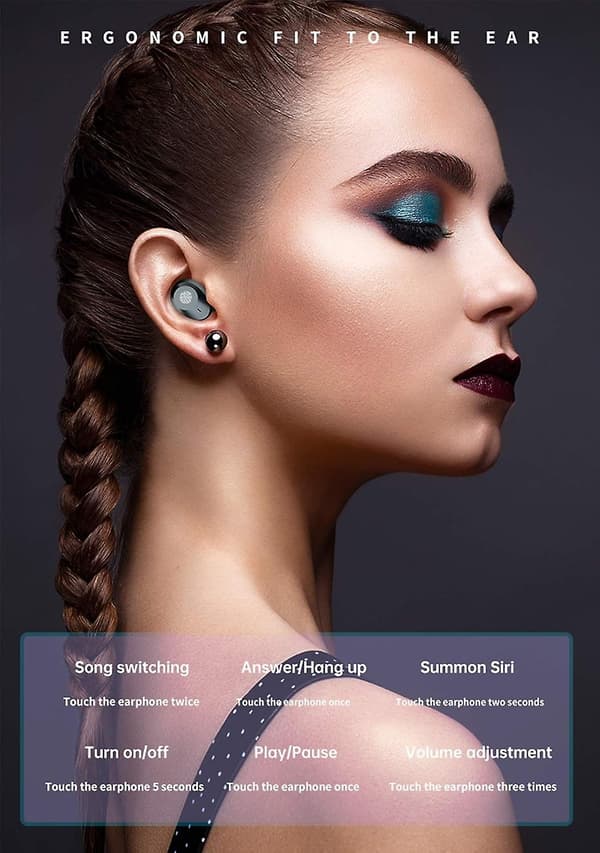 Bluetooth trådlösa hörlurar sport hörlurar