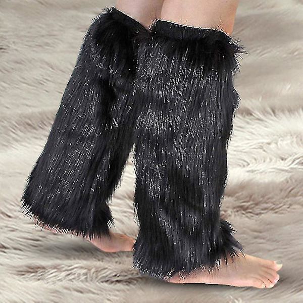 1 par benvärmare fuskpäls Fluffy Knähög Förtjockad Sexig Keep Light Grey
