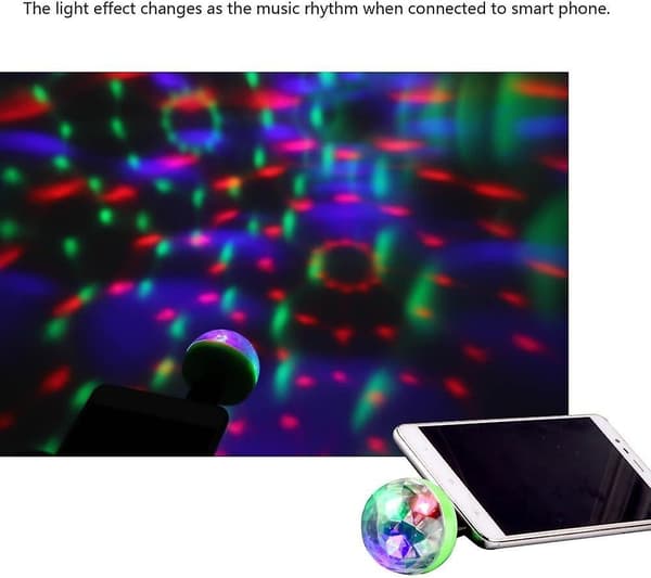 USB LED Discolampor, 4W USB-driven Miniprojektor, Superstark LED Scenprojektor (1 st)