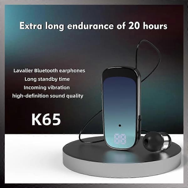 20 timmars arbetstid Mini Trådlöst Bluetooth Headset Handsfree Samtalspåminnelse Vibrationsheadset