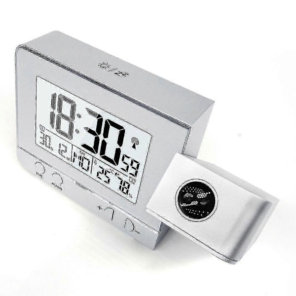Projektionsväckarklocka för sovrum, Inomhustermometer, Hygrometer