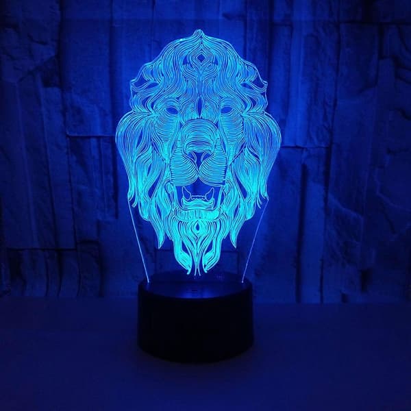 3D-lampa med kreativ design, visuellt effektfull, justerbart ljus, mångsidig inredning för sovrum, studierum, spelrum (Spricka)