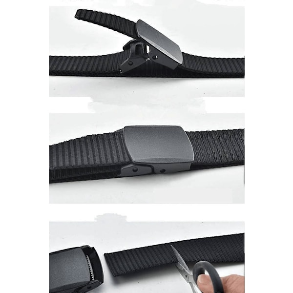 [3-pack] Taktiskt herrbälte vävt canvas utomhus justerbart webbälte