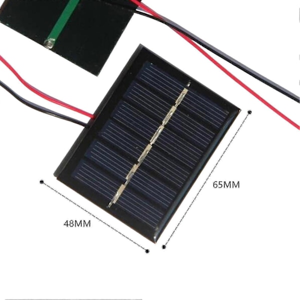 0,3w Portabel Solpanel Med Hög Konverteringsfrekvens Effektivitet Utgång För Solträdgårdsbelysning