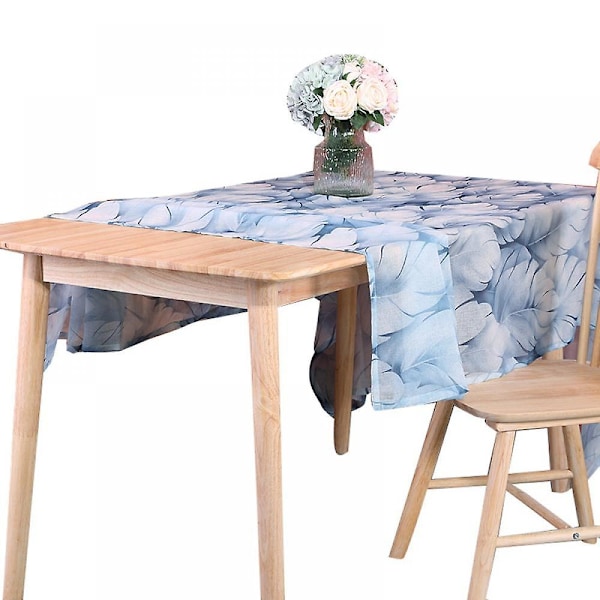 Bordsduk, rektangulär bordsduk, tvättbar vattenavvisande polyester bordsduk dekorativt bordsöverdrag för bankettfest kök matsal (55 tum)