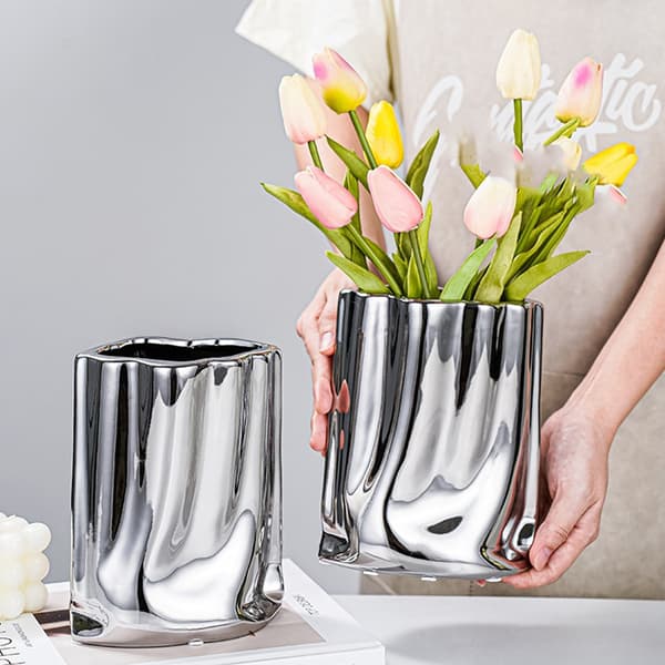 Keramisk Vas Modern Blomvas Minimalistisk Abstrakt Heminredning