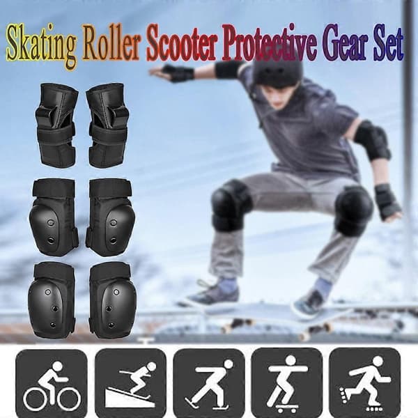 NICECEE 6-pack Sport Knäskydd, Armbågsskydd och Handledsskydd Set