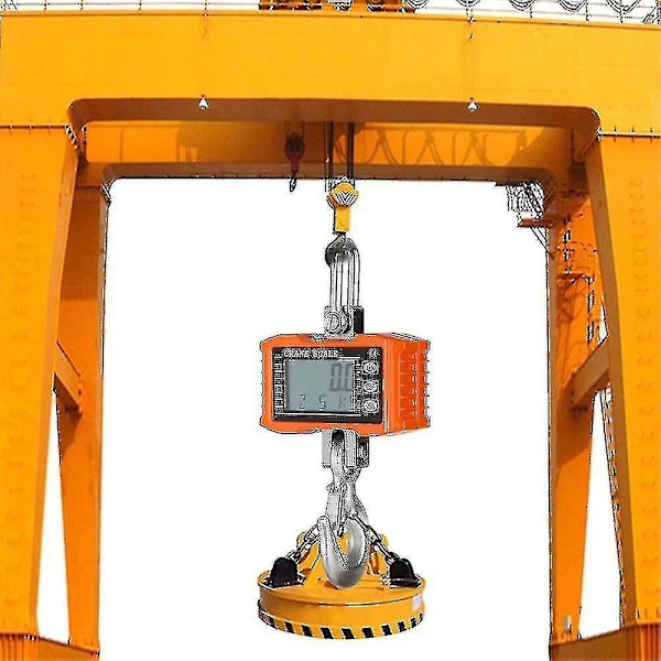 Digital Kranvåg 1000 kg/2204 lbs Portabel Kraftig Kranvåg LCD Bakgrundsbelysning Industriell Kran