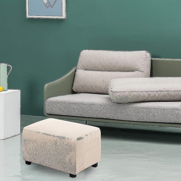 Bekväm Stretch Ottoman Överdrag Fällbar Förvaringspall Möbel