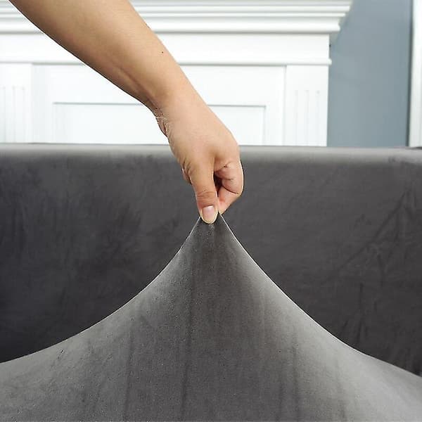 Hem Sammet Plysch L-formad Soffa Sammet Överdrag För Vardagsrum Elastisk Sofföverdrag Schäslong Hörna Stretch Sofföverdrag