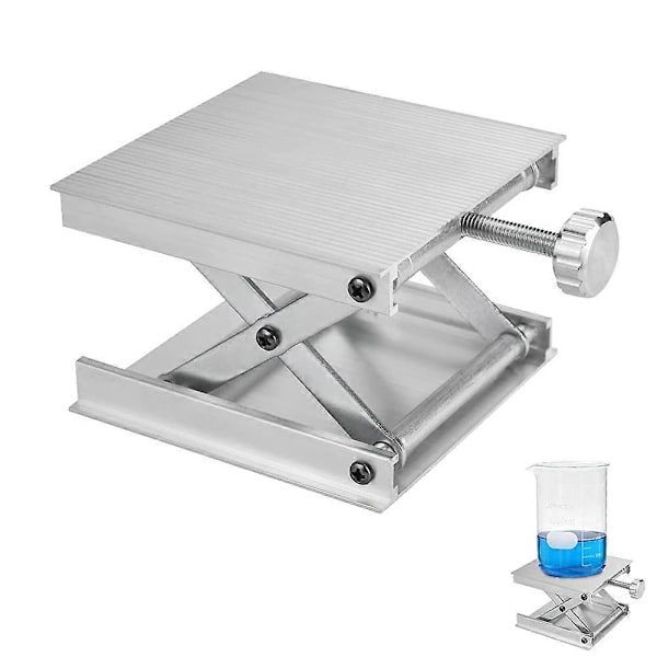 Lyftplattform i aluminiumlegering, stöd för laboratoriebord 9*9*2,5 cm, justerbar lyftplattform för biokemiska fysiklaboratorier