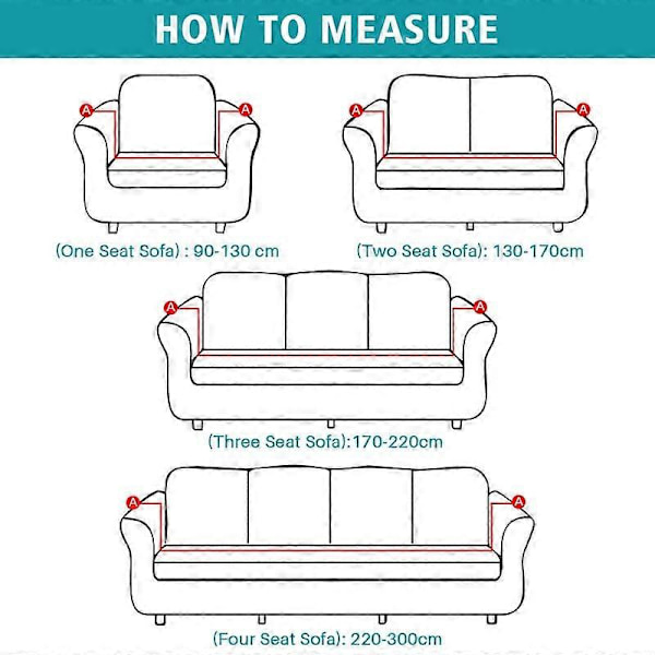 Stretch Sofföverdrag 4-sits Universal Tryckt Sofföverdrag 1-delad Fåtölj Loveseat Sofföverdrag Möbelskydd