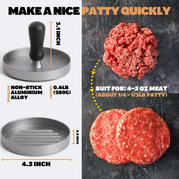 Burger Press 100 Patty Papers Set, non-stick form