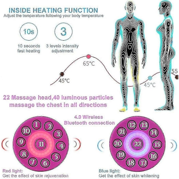 Bröstmassageapparat för förstoring Trådlös bröstmassage Elektrisk vibration Bystlyft Förstärkare Maskin