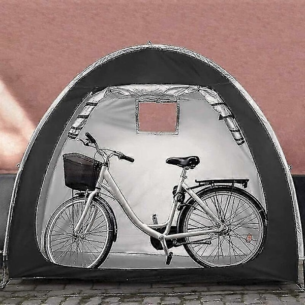 210d förtjockat cykeltält, portabelt vattentätt cykelöverdrag (färg: svart)