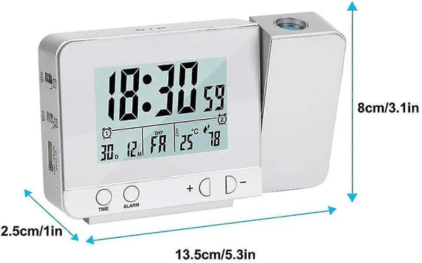 Projektionsväckarklocka Digital Klocka Med Tid Temperatur Projektion(h-4)