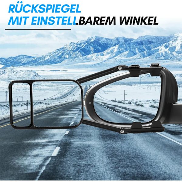 2x husvagnsbackspeglar, husbilsbackspeglar för bilar och bussar, 12,5x18,5cm