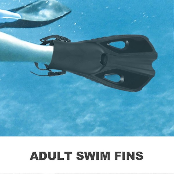 Justerbara Simfenor Snorkelutrustning Simfötter Dykning Resepool Rem, Svart