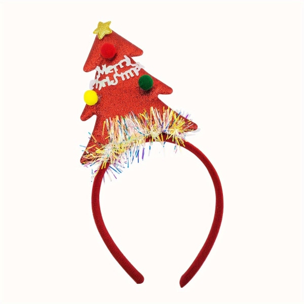 Christmas Pannband Ornaments Christmas Letter Pannband Hair Acce 3pcs-Red Set