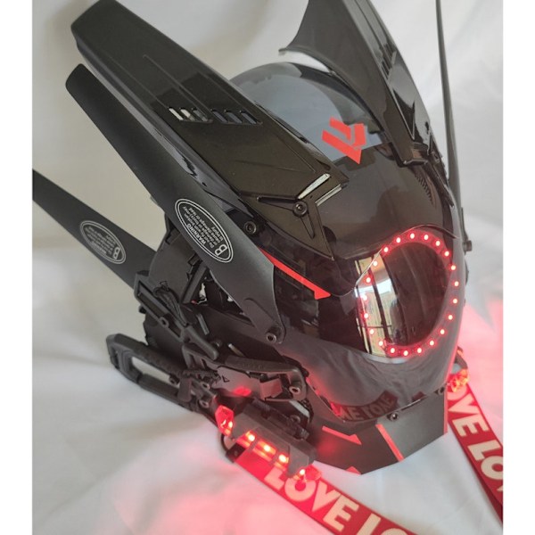 Cyberpunk Mask - Cyber Mask - Samuraihjälm - Taktisk Hjälm Cosplay - Motorcykelmask