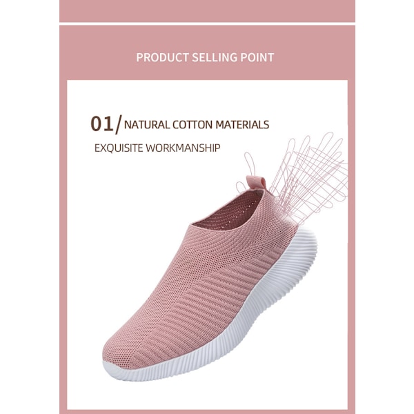 SLIP-ON ERGONOMISKA UTOMHUSSNEAKERS I MESH FÖR DAM