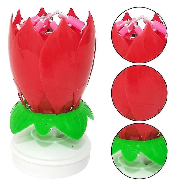 Lotus Candle Roterande Lotus Musical Candle Electri