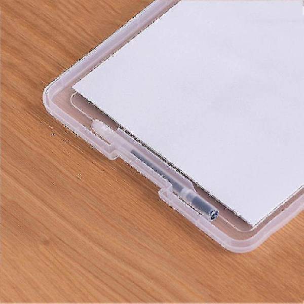 Multifunktionell A4-mapp med elastisk klämma, plastförvaring, notställsklämma, box