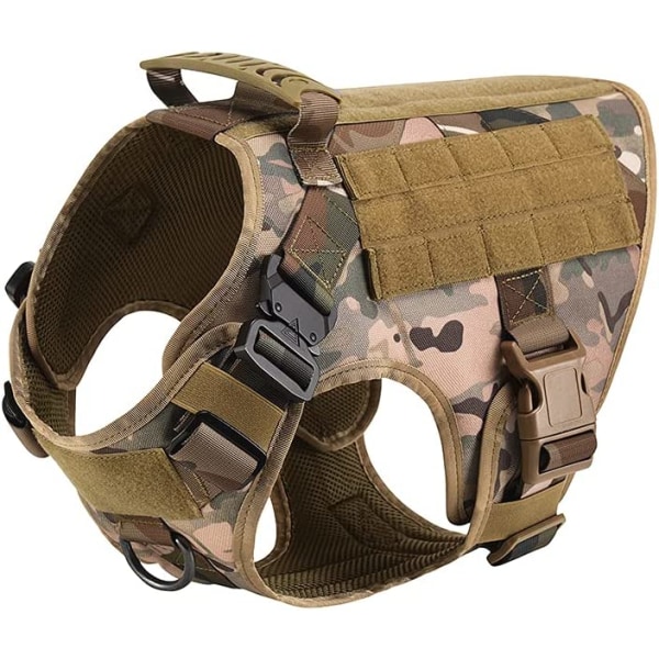Taktisk hundsele för militär patrullhund (kamouflage, L)