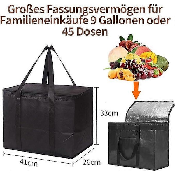 Vikbar kylväska med picknickfilt, 35L picknickväska, lunchväska, termoväska, isolerad väska för mattransport