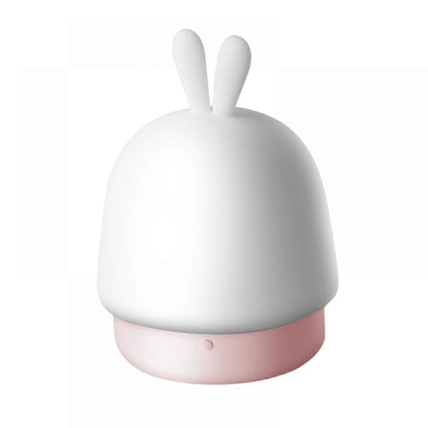 LED Silikongel Klapp Nattlampa Söt Kanin Klapp Lampa Silikon USB Nattlampa Touch Sensor Atmosfär Lampa Sovrum Sänglampa för Barn Baby