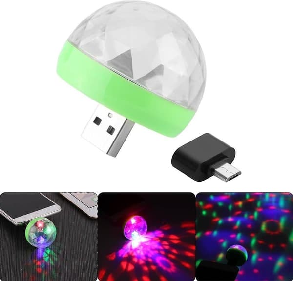 USB LED Discolampor, 4W USB-driven Miniprojektor, Superstark LED Scenprojektor (1 st)