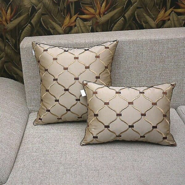 Prydnadskudde Kuddfodral Faux Siden Brokad Jacquard Blommig Soffa Säng Dekor-9