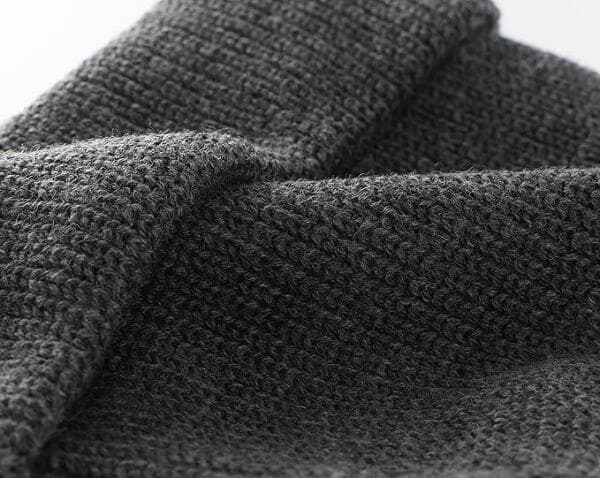Stickad mössa för män kvinnor varma vinterhattar upprullade mössor Skull Cap akryl Watch Hat mörkgrå
