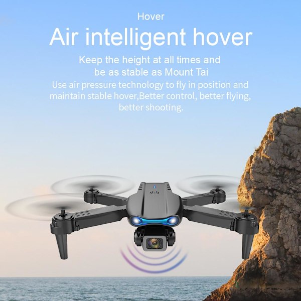 Mini Drönare Dubbel Kamera Växling FPV Flygfotografering RC Helikopter Headless Mode Vikbar Quadcopter Drön Barnleksaker Present