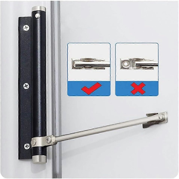 Dörrstängare Aluminiumlegering Fjäder Dörrstängare Justerbar Hushålls Ytmonterad Automatisk Dörrstängare 45kg (2st)